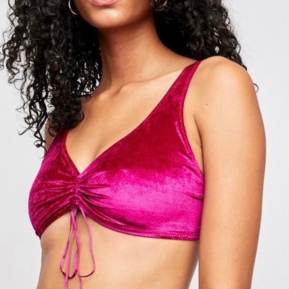 NWT FREE PEOPLE Rhiannon Red Berry Soft Bra Small